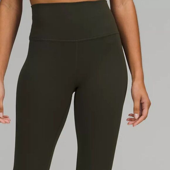 LULULEMON Groove Pant Flare High Waist army Green olive NULU size 4 perfect NWT - Picture 11 of 11